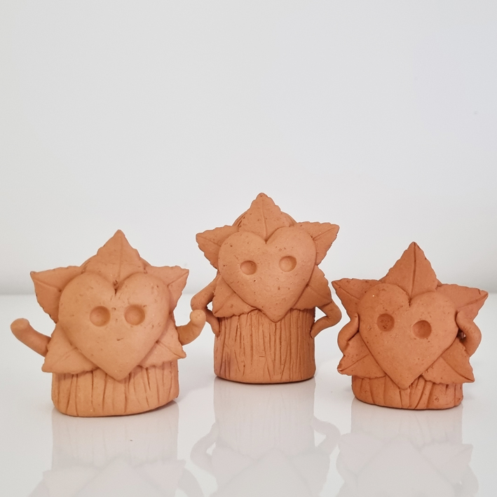 Terracotta creatures called plant guardians